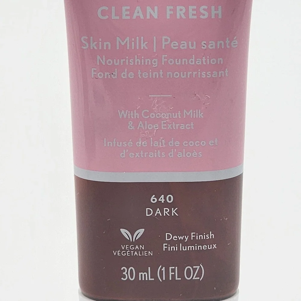 Covergirl Clean Fresh Skin Milk Nourishing Foundation 640 Dark Dewy Finish New